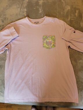 Champion Ladies XL Purple Tennessee Vols LS Tshirt EUC Pocket Colorful Cotton